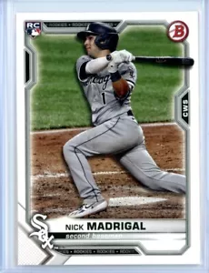 Tarjeta de novato Bowman #77 Nick Madrigal RC 2021 - Imagen 1 de 2