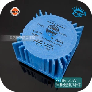 Dual 18V 25W TALEMA PCB welding plate sealing ring bull transformer 25VA - Picture 1 of 2