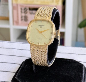 Montre Nivada quartz homme - dress watch - Bracelet intégré doré - Pile neuve - Imagen 1 de 9