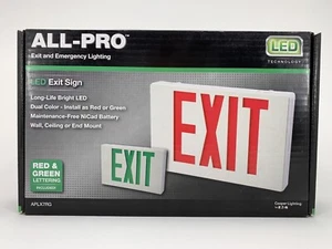 All-Pro APLX7RG Series LED EXIT LIGHT # 0592734 NEW - Picture 1 of 4