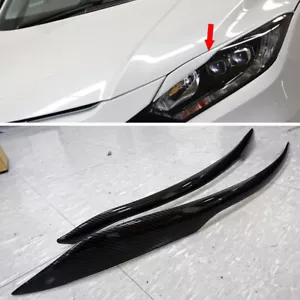 Transfer Print Carbon For Honda HRV HR-V Front Headlight Eyebrows Eyelids 16-18 - Picture 1 of 7