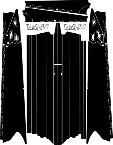 B.A.W Polaris RMK Pro Design Decal Graphic Kit mat black Wraps 155 163