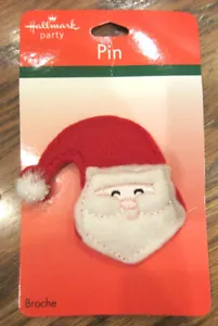 Hallmark Filz Santa Urlaub Pin - Neu auf Karte - Bild 1 von 2