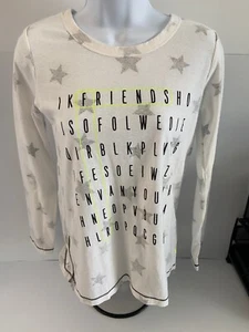 Girl's Top Size XL by Kind is Cool White Long Sleeve "Friends Forever" Graphic - Picture 1 of 4