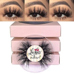 3D Mink Lashes MIKIWI D390-3, 3 Pairs Mink Eyelashes Thick 20mm - Picture 1 of 10