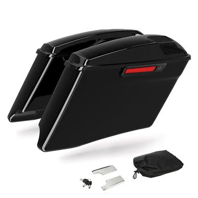 Alforjas duras extendidas de 4" aptas para Harley Touring CVO Street Road Glide 2014-24 Foto 1 de 4