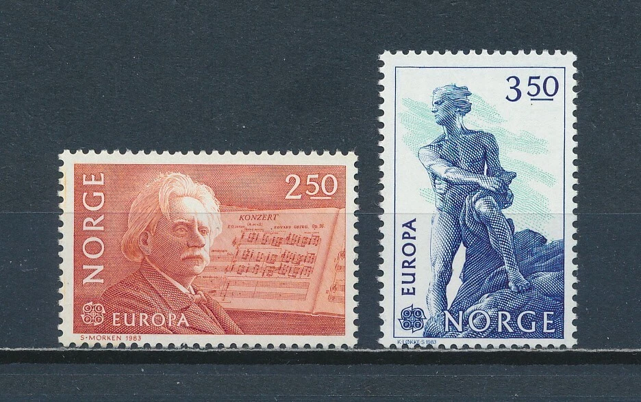 Norway   823-4 MNH,  Edvard Grieg & Niels Abel, 1983 - Image 1 of 1