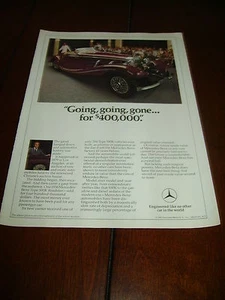 MERCEDES BENZ TYP 500K ROADSTER 1936 ***ORGINAL 1981 AD*** - Bild 1 von 1