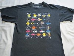 Fishes Of Kawaii Hawaii Vintage Graphic T-Shirt, Vintage 90s-2000s Double Stitch Tee - Bild 1 von 9