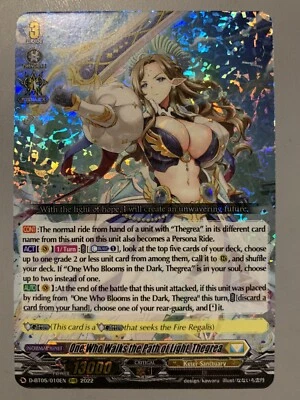 CARDFIGHT VANGUARD ONE WHO WALKS THE PATH OF LIGHT THEGREA D-BT05/010EN RRR - Image 1 of 4