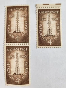 USA Postage Stamp 4¢ Petroleum Industry 1859-1959 Unused - Picture 1 of 2