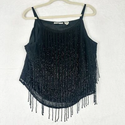 Scala винтажный шелк бисером бахрома официальный верхний размер большой официальный вечеринки фестиваля - Изображение 1 из 4