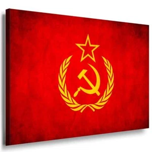 Flagge Sowjetunion Rot Leinwandbild AK Art Bilder Mehrfarbig Wandbild Kunstdruck - Bild 1 von 5