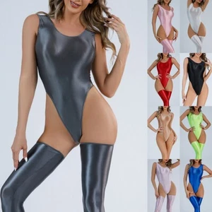 Frauen Bodysuit Badeanzug ?rmellos Tanga U-Ausschnitt 1St��ck Ganzj?hrig - Bild 1 von 45