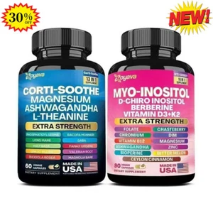 Corti-calza Magnesio Ashwagandha L-teanina-allevia stress, supporto surrenale 🥇DE - Foto 1 di 15