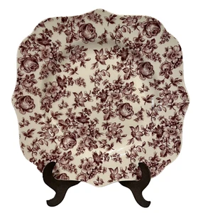 Harry und David Salatteller 8" Floral Toile Quadratisch Überbacken Steinzeug # 1 - Bild 1 von 22