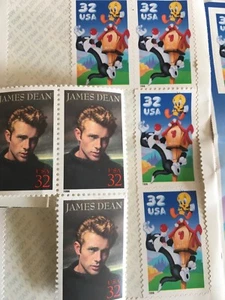 Ungebrauchte Briefmarken 3 1996 James Dean 4 1998 Sylvester und Tweety - Bild 1 von 12