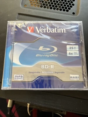 1 x Verbatim BD-R 25GB 6X Speed Blu-ray Recordable Media Disc With Case - Image 1 of 2