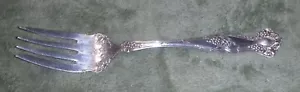VINTAGE (Grape) Silver Plate COLD MEAT SERVING FORK - Picture 1 of 2