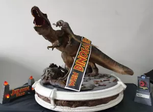 Estatua de dinosaurio Prime 1 Studio P1S LMCJP-07 Rotunda T-Rex VS Velociraptor 1/8 - Imagen 1 de 13
