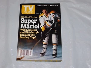 RARE-COLLECTIBLE-LTD ED~TV GUIDE-PENGUINS-SUPER MARIO LEMIEUX-HOCKEY/STANLEY CUP - Imagen 1 de 3