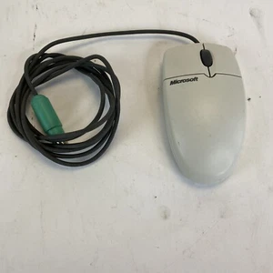 Bola mecánica vintage con mouse de rueda Microsoft 3.0 PS/2 X05-95266 83351-576 - Imagen 1 de 6