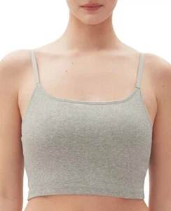 Gap Women's Logo Comfort Cropped Bralette, Grey, XL - Picture 1 of 2