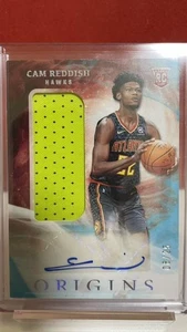 Tarjeta de camiseta autografiada rojiza Panini Origins Cam 2019 #25 novato de la NBA - Imagen 1 de 1