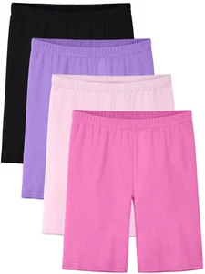4 Pack Girls Shorts Cotton Cartwheel Shorts for Girls Biker Bermuda Under Kid... - Picture 1 of 6