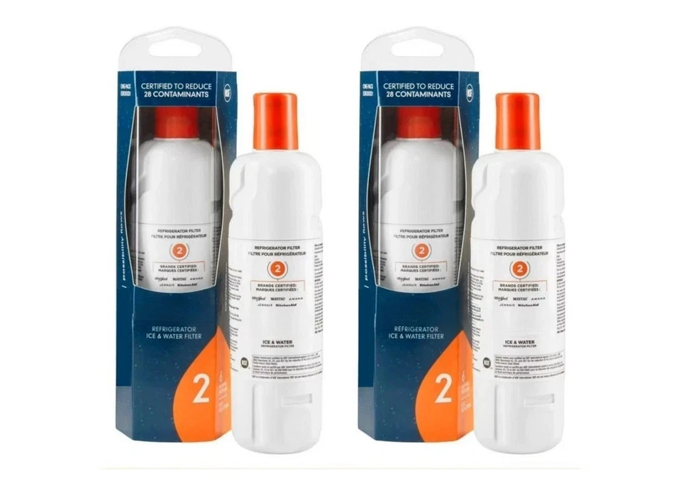 2 Упаковки ΕDR2RXD1 холодильник фильтр воды 2 США запечатанный новый США корабль - Изображение 1 из 1