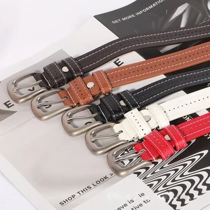 Stylish New Women's Casual Pu Leather Belt With Prong Bule For Versatile - Picture 1 of 15