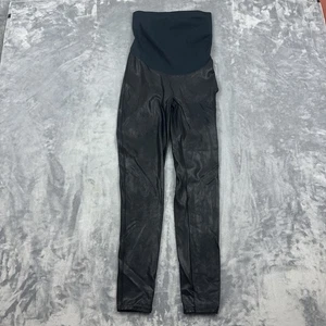 Leggings de maternidad Spanx Mama de cuero sintético para mujer talla grande negros - Imagen 1 de 11