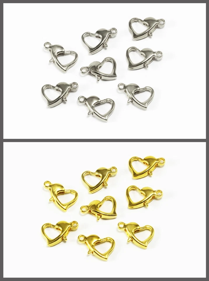 Karabiner Verschluss Herz 12x8/13x9 mm 5 Stk. Karabinerverschluss Verbinder S131 - Bild 1 von 1