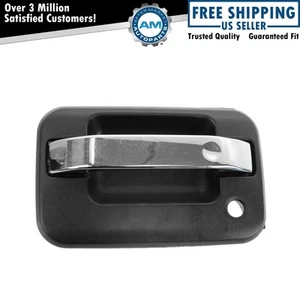 Front Left Exterior Door Handle Chrome & Black For 2004-2015 Ford F-150 - Picture 1 of 2