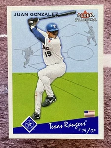 2002 Fleer Tradition Update Juan Gonzalez #U140 Texas Rangers - Bild 1 von 2