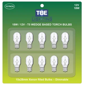 Replacement 18 Watt T5 Wedge Base 12 Volt, Pack of 10 Energy Flashlight Bulbs. - Picture 1 of 8
