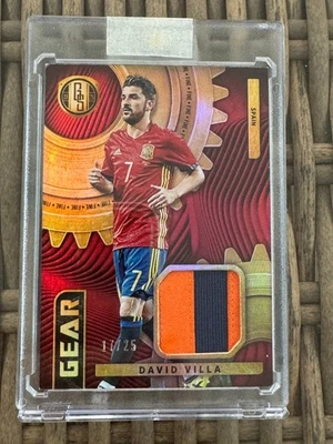 Panini David Villa Barcelona Game Used Relic 17/25 Jersey Usado Partido España - Imagen 1 de 3