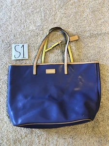 Borsa a tracolla Coach Park Metro vintage in pelle blu grande shopper F24341 - Foto 1 di 24