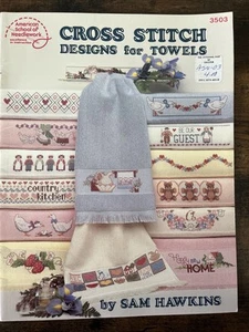 Designs für Handtuch, Am. Handarbeitsschule 3503, 1987, 29 Kreuzstichmuster - Bild 1 von 3