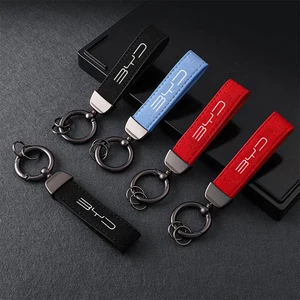 For BYD Leather Style Car Key Ring Chain Durable Sealion Atto Dolphin Seal - Picture 1 of 10