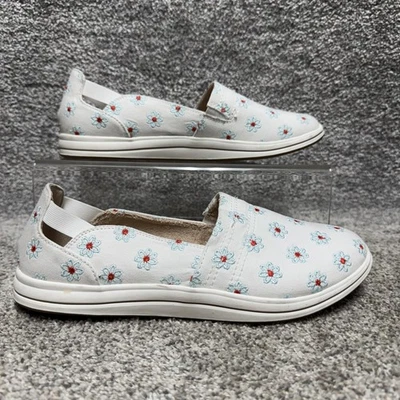 Zapatos Clarks Cloudsteppers para mujer talla 9,5 W blancos florales cómodos sin cordones Foto 1 de 4