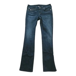 Jeans True Religion donna 29 blu lavaggio scuro denim gamba dritta vita bassa - Foto 1 di 9