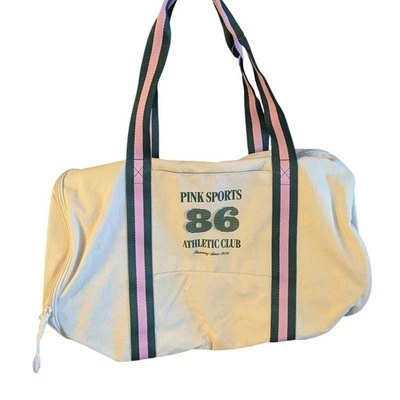 NUEVO CON ETIQUETAS Victoria's Secret ROSA Dormitorio Bolso de Lona Bolso de Mano con Correa Bandolera Ajustable Foto 1 de 4