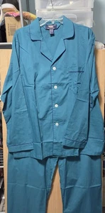 Hemingway Point Mens Sz L Green Pajamas Set Long Sleeve Shirt Long Pants - Picture 1 of 5
