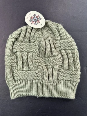 Neige Crochet Moda Sombrero Tobogán Talla Única Gorro Verde Comodidad NUEVO NUEVO CON ETIQUETAS Foto 1 de 4