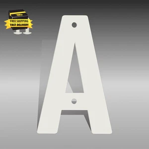3" 4" 5" 6" 8" weiße Metallbuchstaben, moderne Hausnummern für draußen, weiße Tür - Bild 1 von 7
