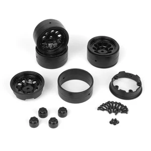 HPI 160841 CS-10 Beadlock Ruota 1,2 pollici Nero (4 pezzi) per Ventura18 - Foto 1 di 1