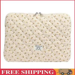 Gesteppte Laptophülle mit Blumenmuster für 13-Zoll-Laptop-Tablets (gelb) - Bild 1 von 12