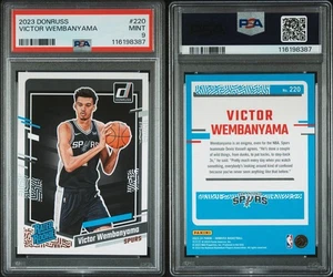 Victor Wembanyama 2023 Panini Donruss #220 Rookie PSA 9 - Picture 1 of 3