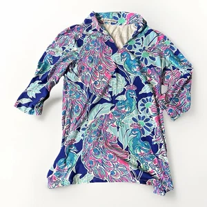 Barbara Gerwit Kleid Gr. XL Pfauenblau Baumwolle Elasthan Mischung Rosa Freizeit Beachy - Bild 1 von 10